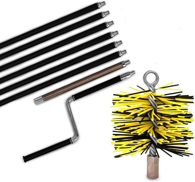 Schornsteinbürste mit Kurbel